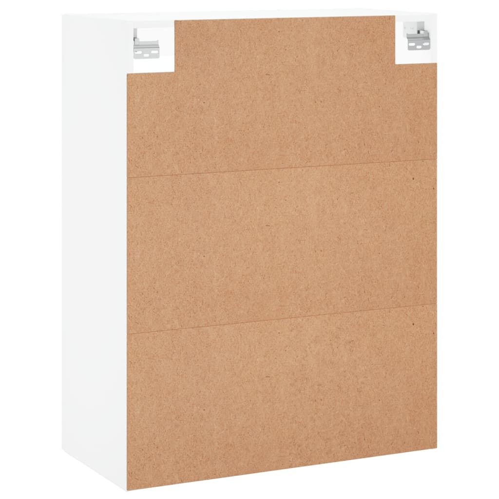 Veggmontert Skap Hvit 69,5X34X90 Cm Konstruert Tre