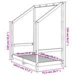 Barnesengeramme Hvit 70X140 Cm Heltre Furu