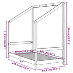 Barnesengeramme Hvit 80X160 Cm Heltre Furu