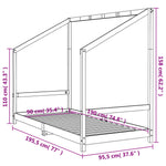 Barnesengeramme Hvit 90X190 Cm Heltre Furu