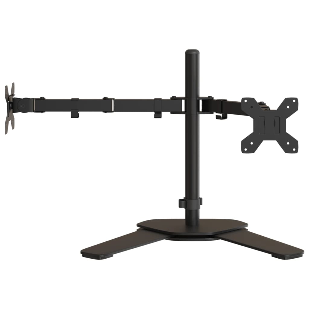 Dobbelt Skjermstativ Svart Stål Vesa 75/100 Mm