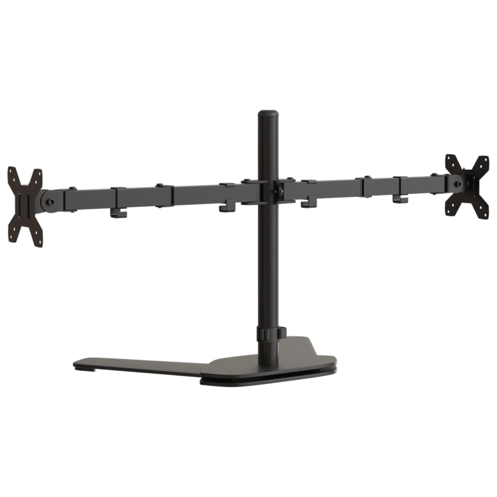 Dobbelt Skjermstativ Svart Stål Vesa 75/100 Mm