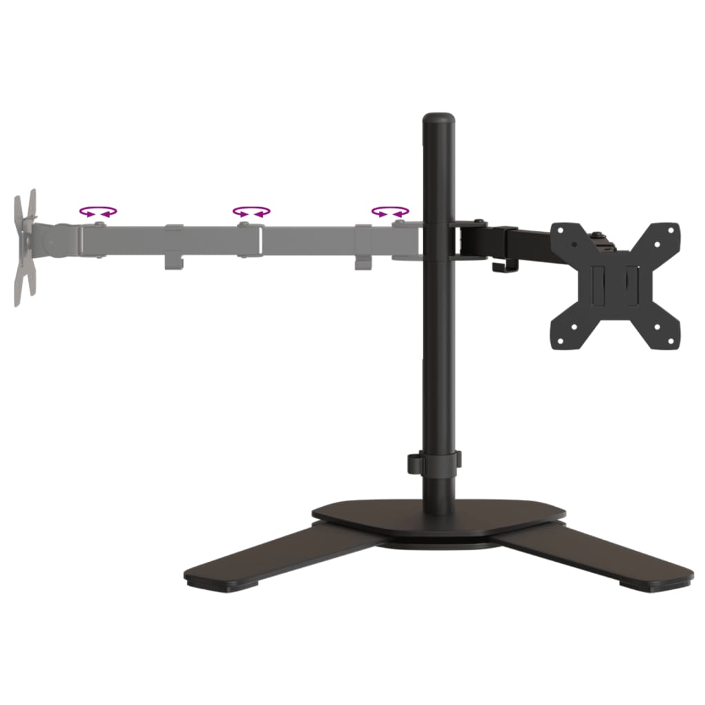 Dobbelt Skjermstativ Svart Stål Vesa 75/100 Mm