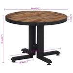 Barbord Rundt Ø55X40 Cm Gjenvunnet Heltre Teak