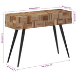 Konsollbord 110X34X80 Cm Gjenvunnet Heltre Teak