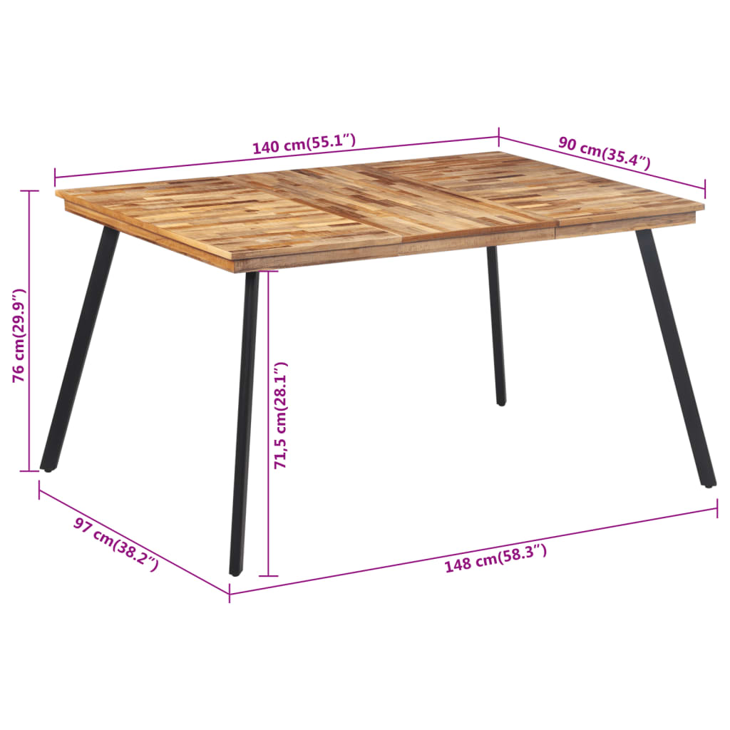 Spisebord 148X97X76 Cm Heltre Teak
