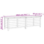 Putekasse 198,5X50X56,5 Cm Heltre Gran