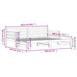 Uttrekkbar Dagseng 90X200 Cm Heltre Furu