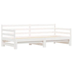 Uttrekkbar Dagseng Hvit 90X200 Cm Heltre Furu