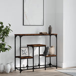Konsollbord Røkt Eik 89,5X28X76 Cm Konstruert Tre