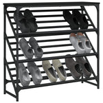 Skohylle Svart 90X30X85 Cm Konstruert Tre