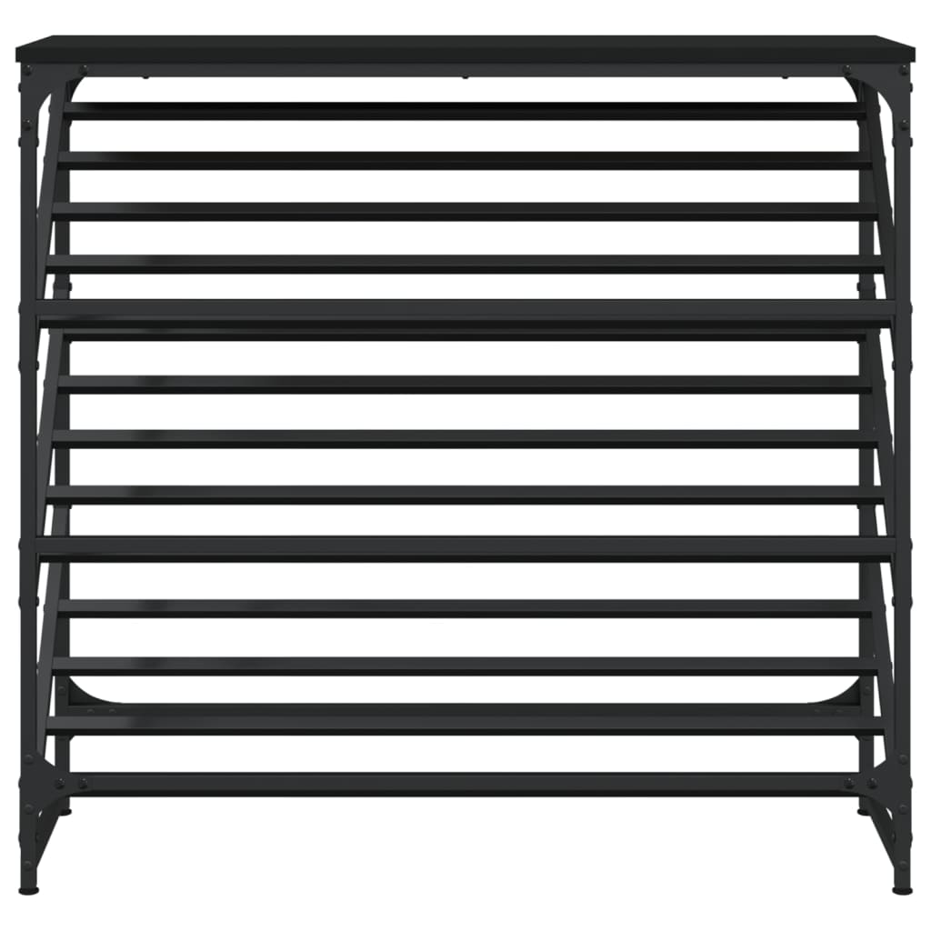 Skohylle Svart 90X30X85 Cm Konstruert Tre