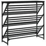Skohylle Svart 90X30X85 Cm Konstruert Tre