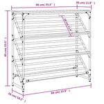 Skohylle Svart 90X30X85 Cm Konstruert Tre