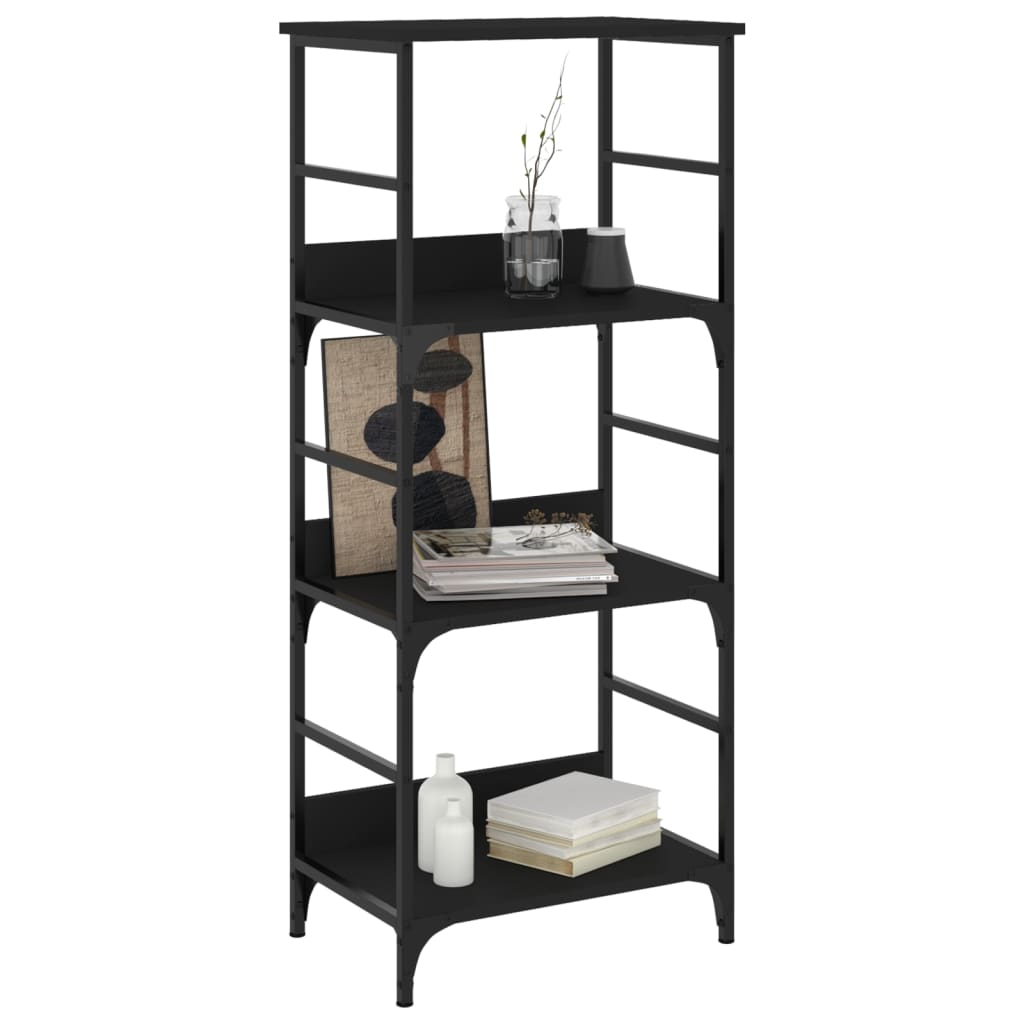 Bokhylle Svart 50X33X117,5 Cm Konstruert Tre