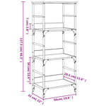 Bokhylle Svart 50X33X117,5 Cm Konstruert Tre