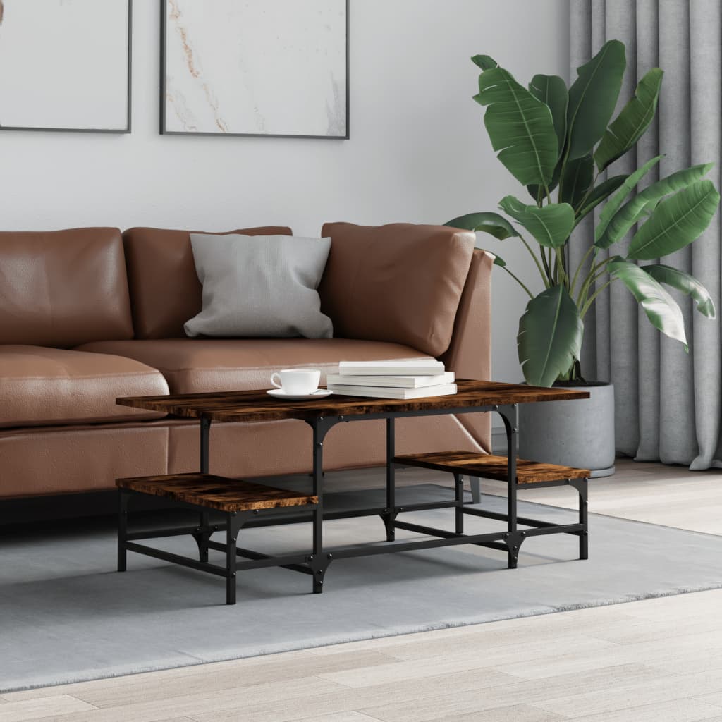 Salongbord Røkt Eik 100X50,5X40 Cm Konstruert Tre
