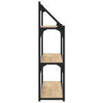 Vegghylle 3 Etasjer Sonoma Eik 80X21X78,5 Cm Konstruert Tre