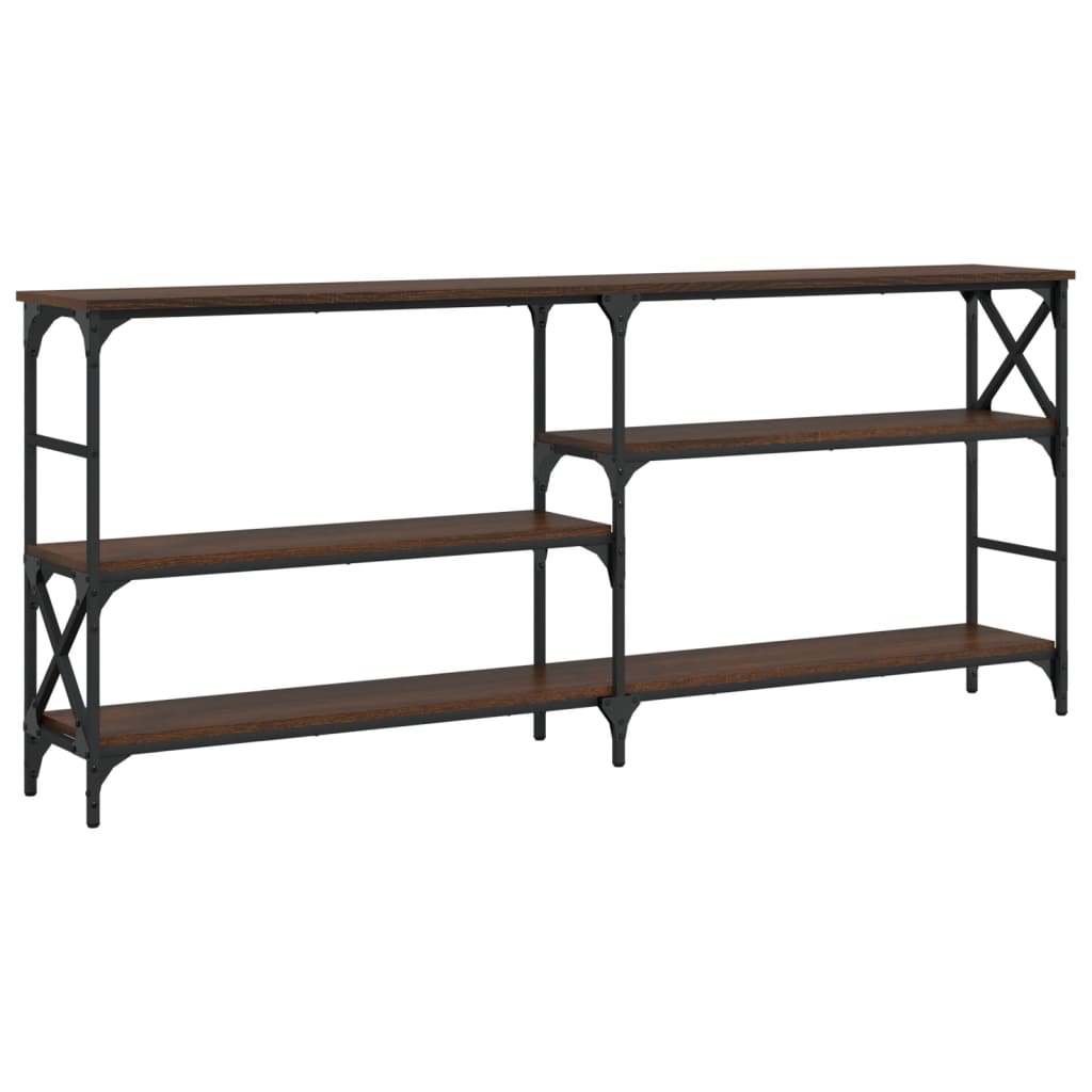 Konsollbord Brun Eik 180X29X76,5 Cm Konstruert Tre