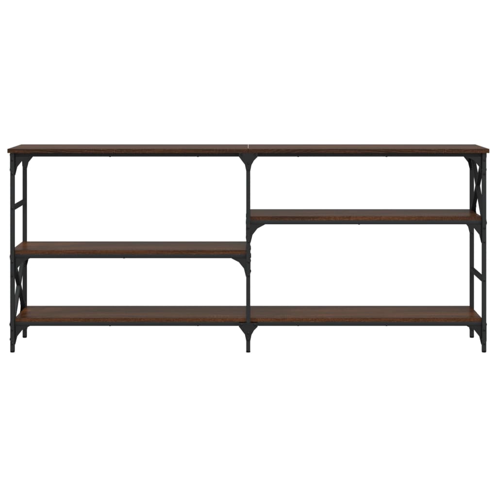 Konsollbord Brun Eik 180X29X76,5 Cm Konstruert Tre