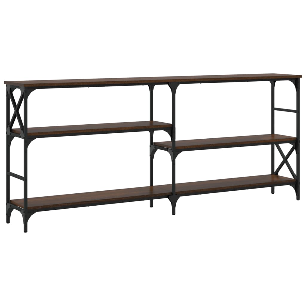 Konsollbord Brun Eik 180X29X76,5 Cm Konstruert Tre