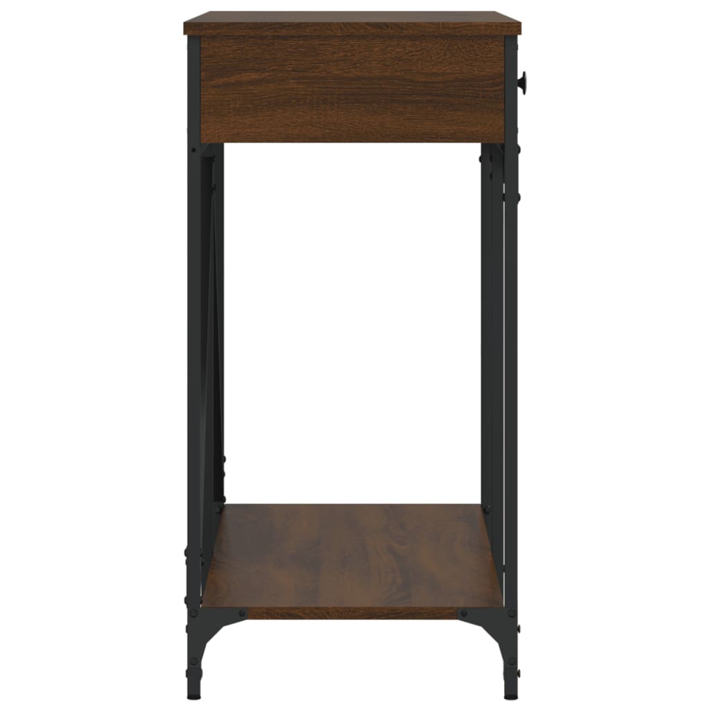 Konsollbord Brun Eik 100X39X78,5 Cm Konstruert Tre