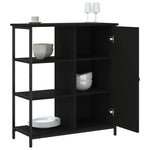 Skjenk Svart 70X30X80 Cm Konstruert Tre