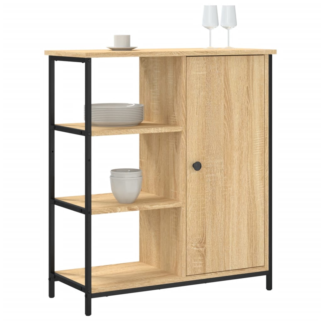 Skjenk Sonoma Eik 70X30X80 Cm Konstruert Tre