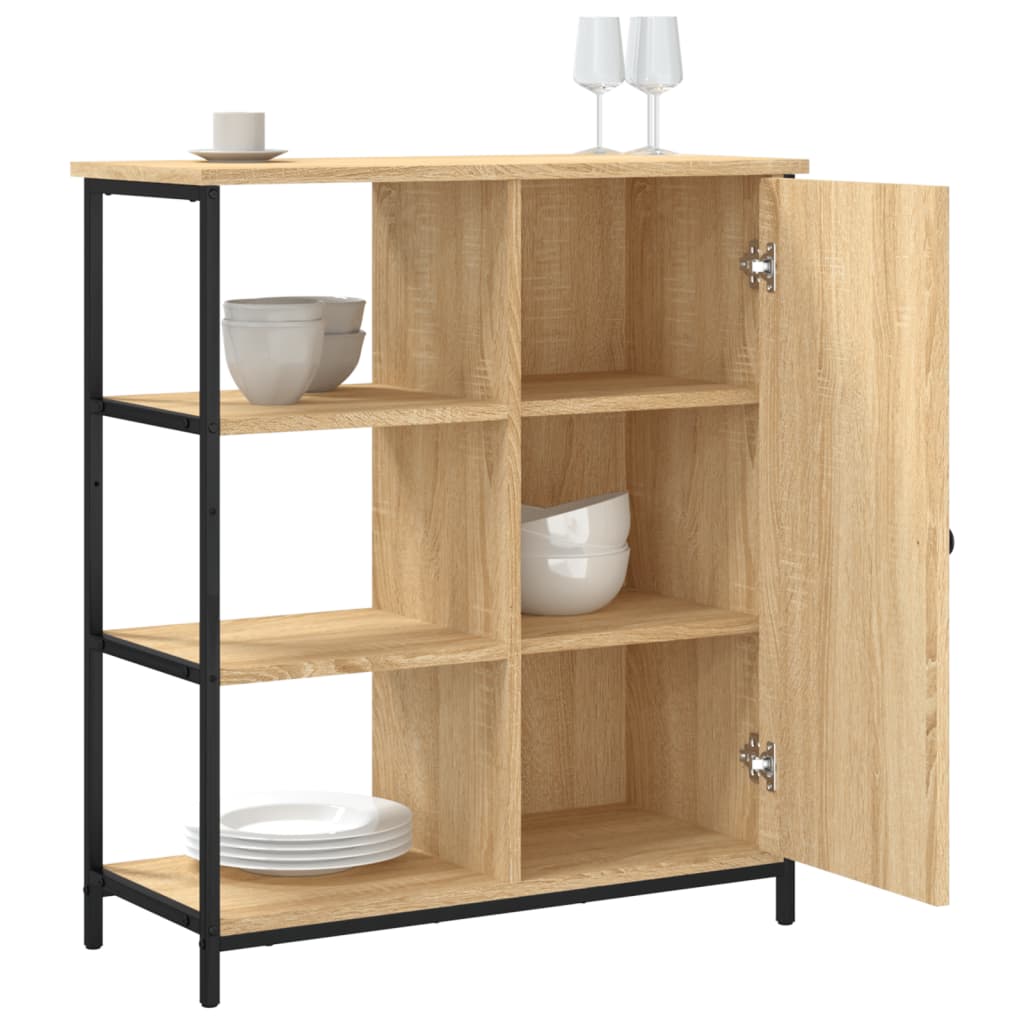Skjenk Sonoma Eik 70X30X80 Cm Konstruert Tre
