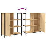 Skjenk Sonoma Eik 70X30X80 Cm Konstruert Tre