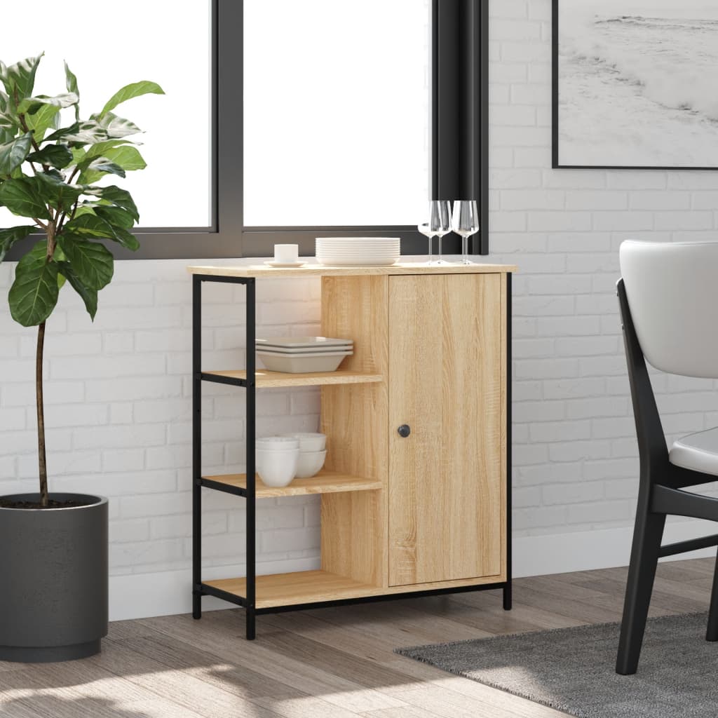 Skjenk Sonoma Eik 70X30X80 Cm Konstruert Tre