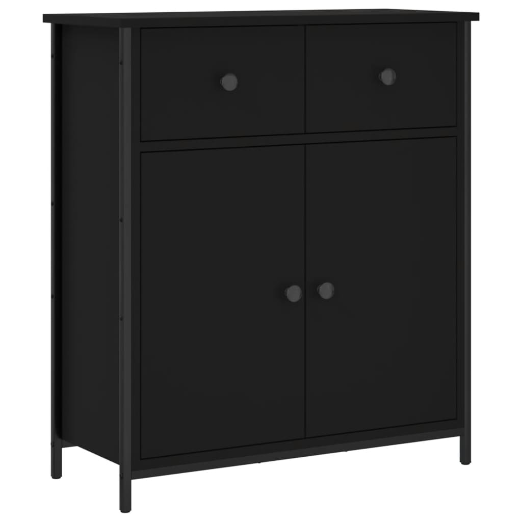 Skjenk Svart 70X30X80 Cm Konstruert Tre