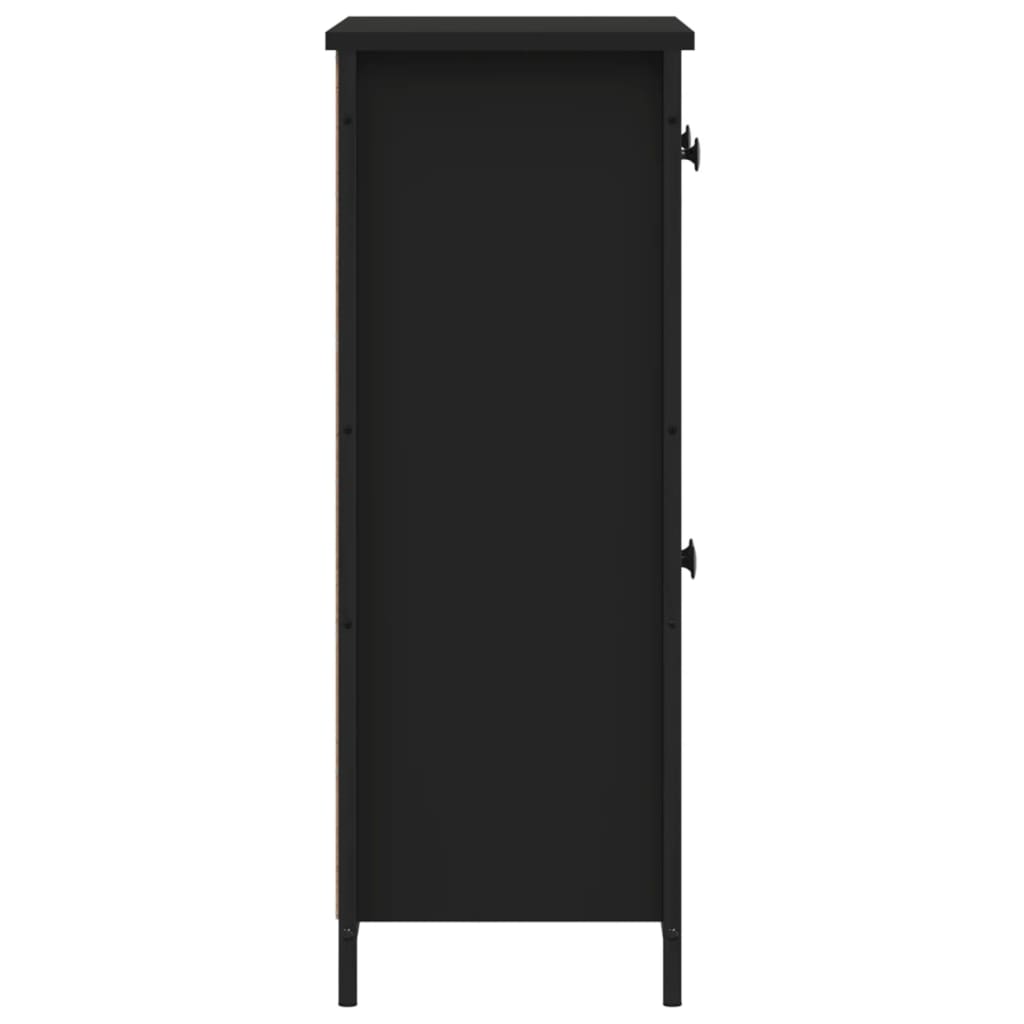 Skjenk Svart 70X30X80 Cm Konstruert Tre