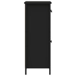 Skjenk Svart 70X30X80 Cm Konstruert Tre