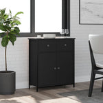 Skjenk Svart 70X30X80 Cm Konstruert Tre