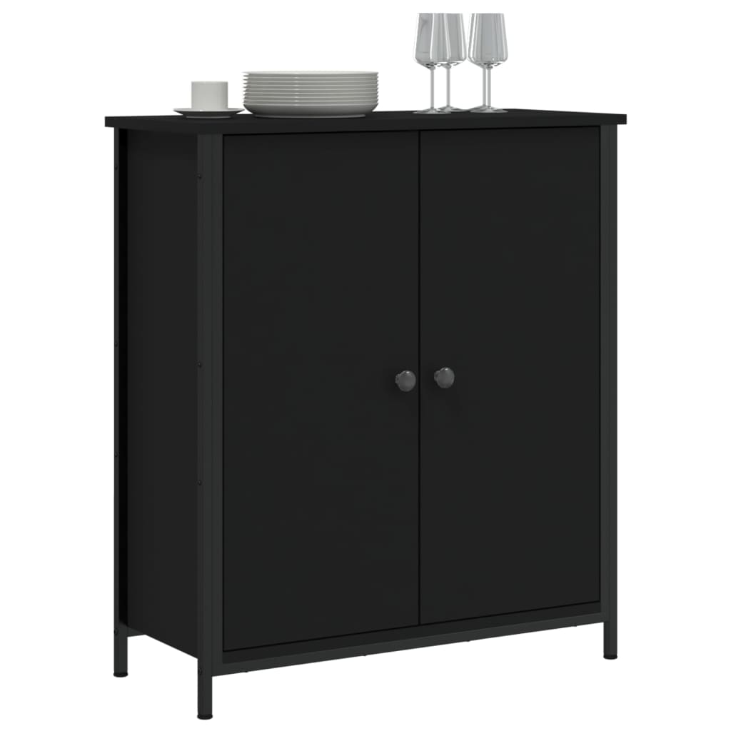 Skjenk Svart 70X30X80 Cm Konstruert Tre