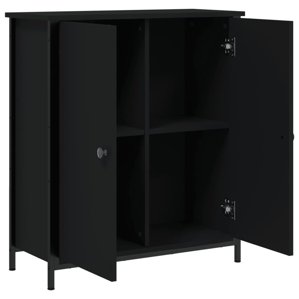 Skjenk Svart 70X30X80 Cm Konstruert Tre