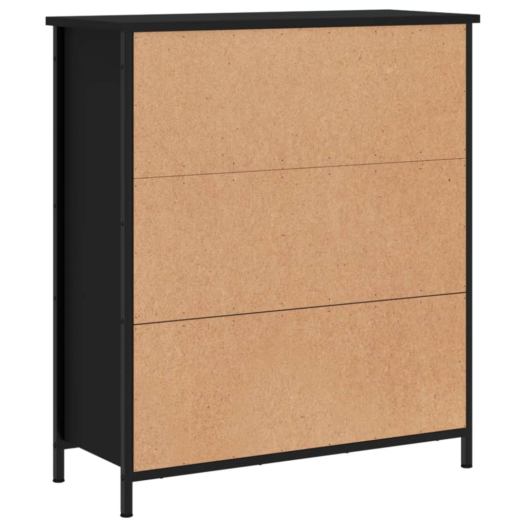 Skjenk Svart 70X30X80 Cm Konstruert Tre