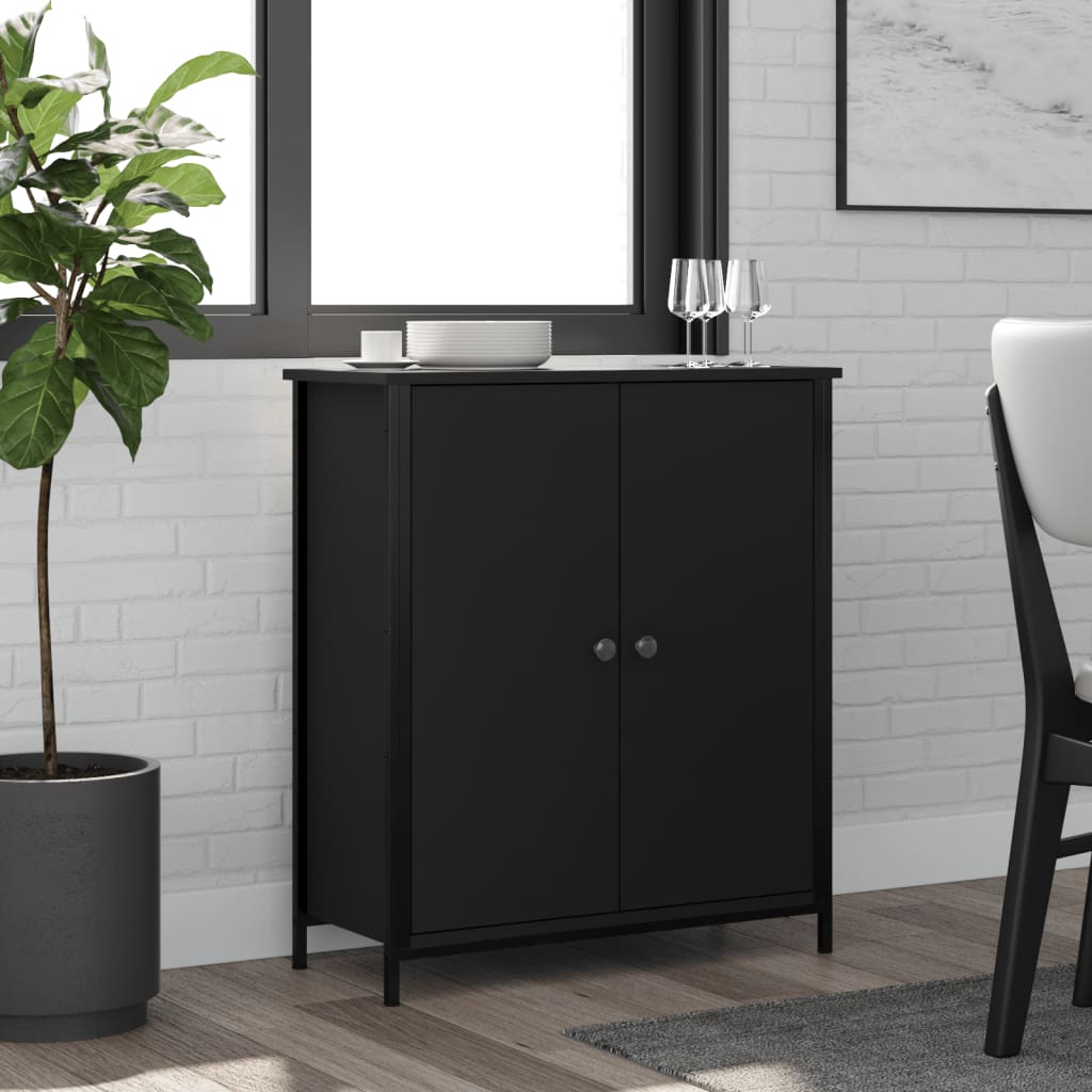 Skjenk Svart 70X30X80 Cm Konstruert Tre