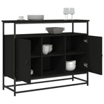 Skjenk Svart 100X35X80 Cm Konstruert Tre