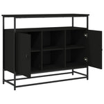 Skjenk Svart 100X35X80 Cm Konstruert Tre