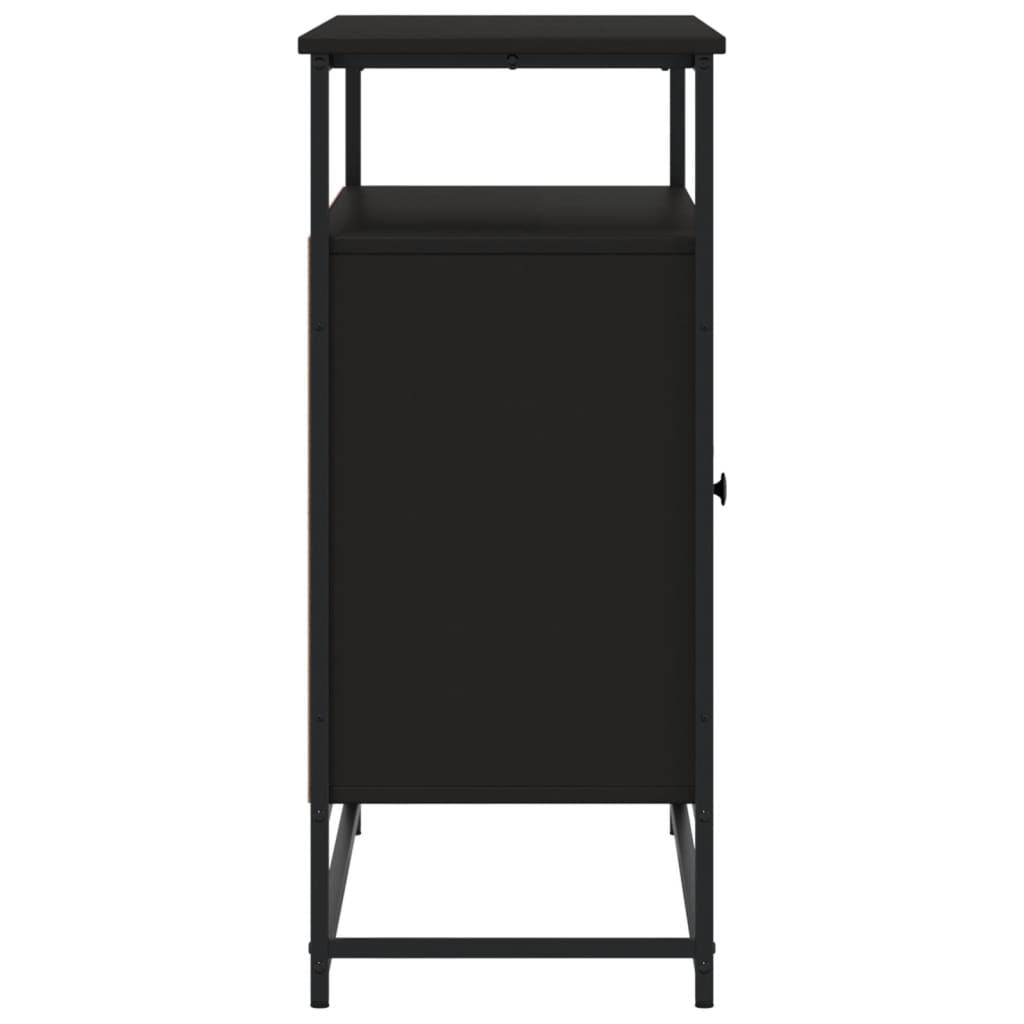 Skjenk Svart 100X35X80 Cm Konstruert Tre