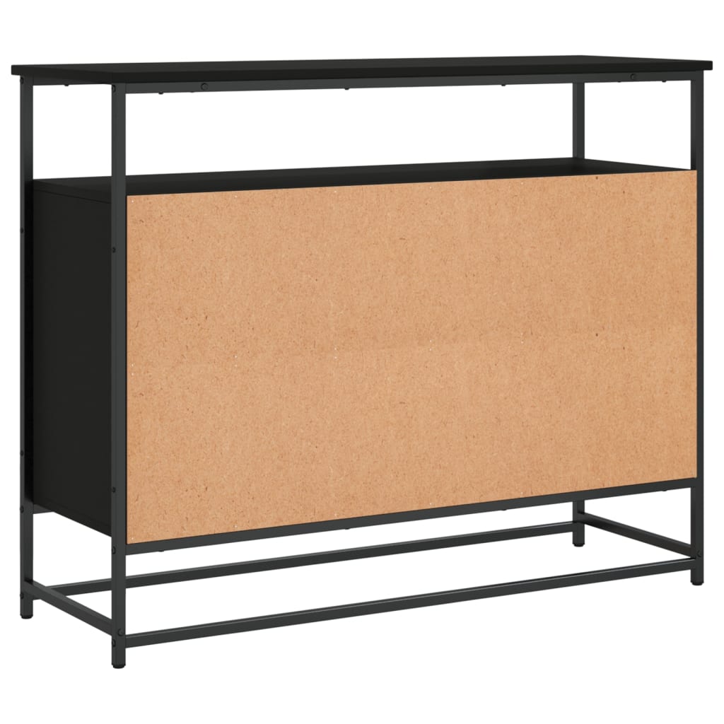 Skjenk Svart 100X35X80 Cm Konstruert Tre