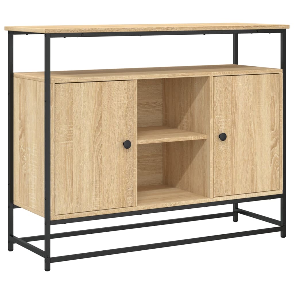 Skjenk Sonoma Eik 100X35X80 Cm Konstruert Tre