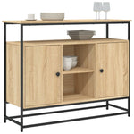 Skjenk Sonoma Eik 100X35X80 Cm Konstruert Tre