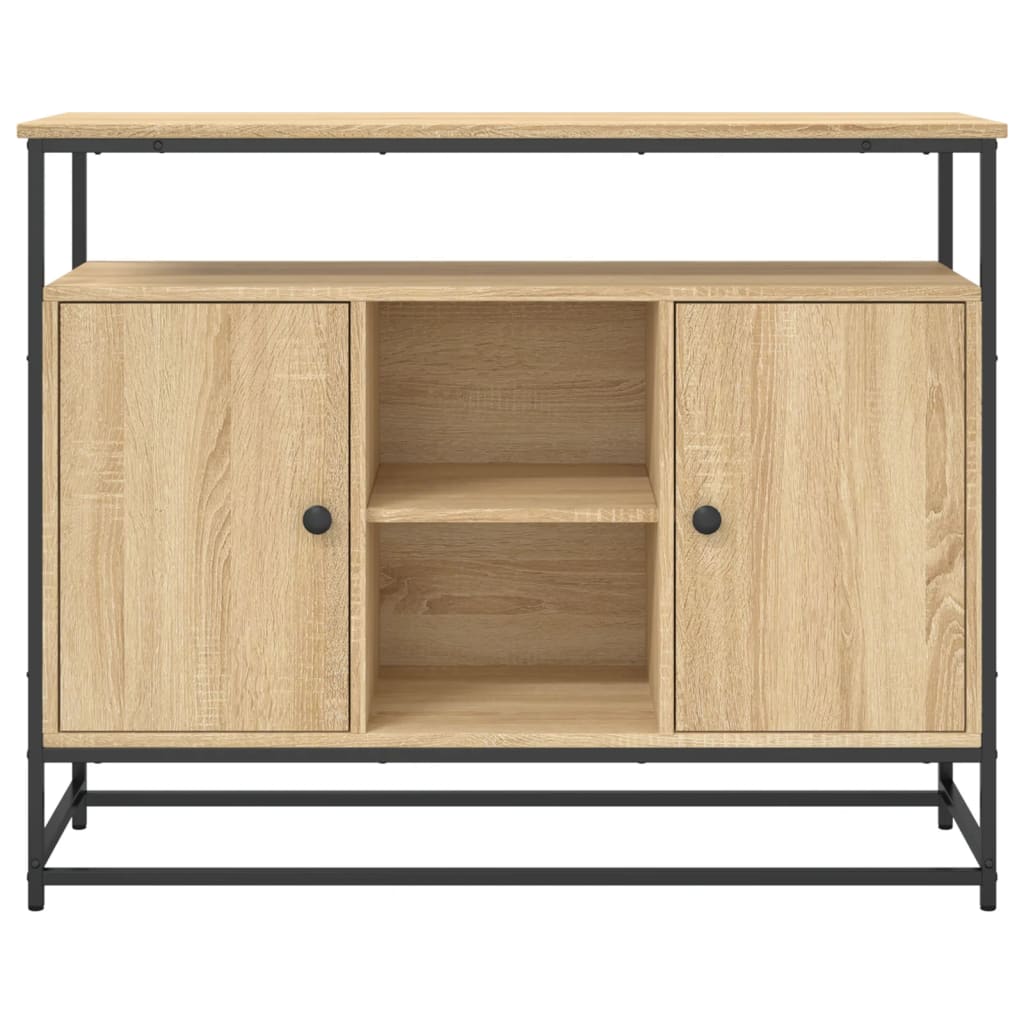 Skjenk Sonoma Eik 100X35X80 Cm Konstruert Tre