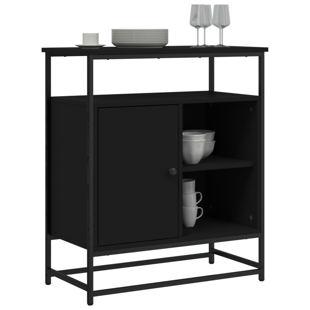 Skjenk Svart 69X35X80 Cm Konstruert Tre