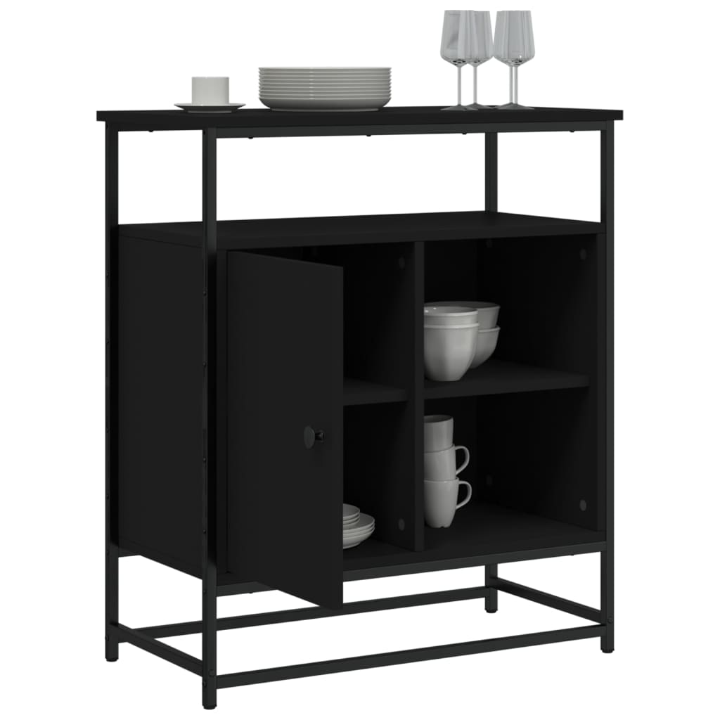Skjenk Svart 69X35X80 Cm Konstruert Tre