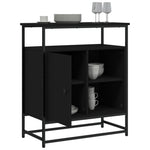Skjenk Svart 69X35X80 Cm Konstruert Tre