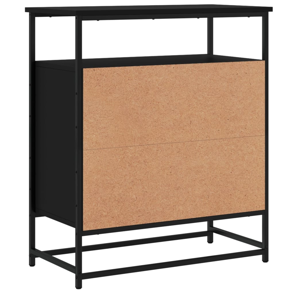 Skjenk Svart 69X35X80 Cm Konstruert Tre